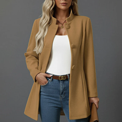 Karoline | Langer Eleganter Trenchcoat in Kamel