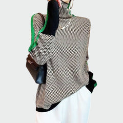 Lara | Damen Gestrickter Rollkragenpullover in Grün