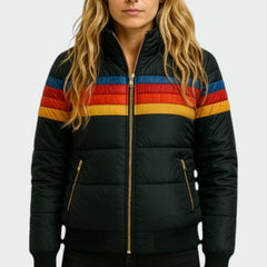 Elisabeth | Damen Bequem Wasserdichte Steppjacke in Schwarz
