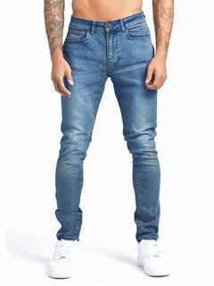 Kilian | Herren Slim Fit Five-Pocket Jeans in Dunkel Blau