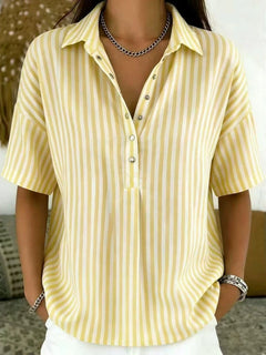 Kirra | Sportliche Polokragen Bluse in Gelb