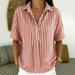 Kirra | Sportliche Polokragen Bluse in Rot