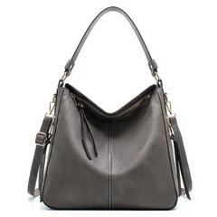 Klassisch elegante Damenhandtasche | Groß in Grau