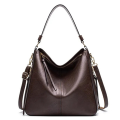 Klassisch elegante Damenhandtasche | Groß in Kaffee