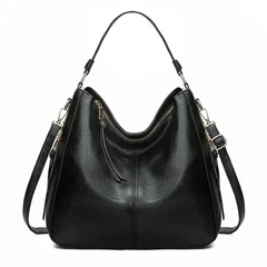 Klassisch elegante Damenhandtasche | Groß in Schwarz