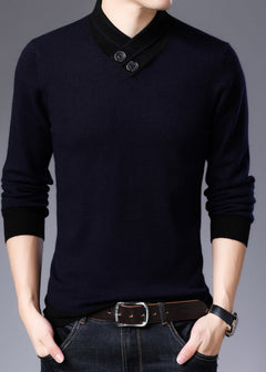 Klassisch eleganter Pullover - Marky in Marineblau