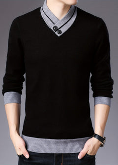 Klassisch eleganter Pullover - Marky in Schwarz