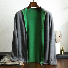 Klassische Herrenjacke mit Reißverschluss | Herbst in Dunkelgrau
