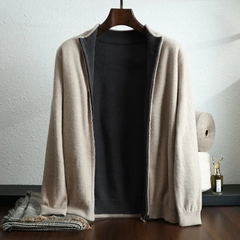 Klassische Herrenjacke mit Reißverschluss | Herbst in Khaki