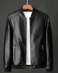 Klassische Lederjacke für Männer - Norwin in Schwarz