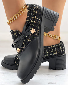 Klassische Tweed-Schuhe für Frauen - Franca in Schwarz