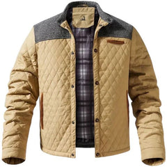 Klassische warme Herren-Steppjacke - Ingolf in Hellbraun