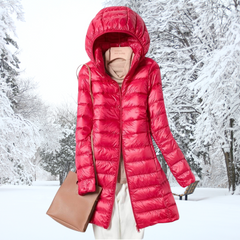 Klassische warme Winterjacke - Veronika in Rot