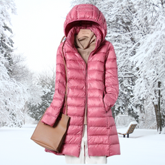 Klassische warme Winterjacke - Veronika in Rosa