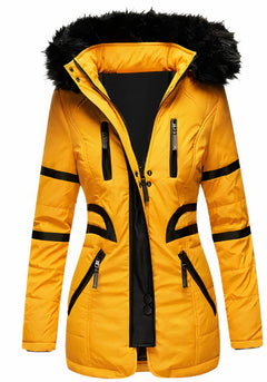 Klassische wind- und wasserdichte Jacke für Frauen - Gitta in Gelb