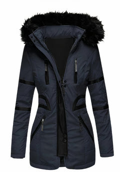 Klassische wind- und wasserdichte Jacke für Frauen - Gitta in Marineblau