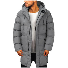 Klassischer wattierter Daunenparka für den Winter - York in Grau