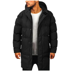 Klassischer wattierter Daunenparka für den Winter - York in Schwarz