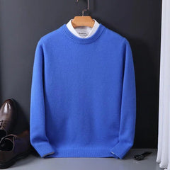 Klassischer warmer Winterpullover - Philipp in Blau