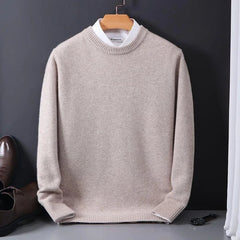 Klassischer warmer Winterpullover - Philipp in Kamel