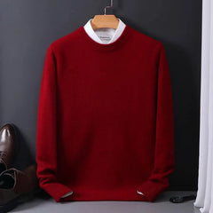 Klassischer warmer Winterpullover - Philipp in Rot