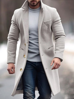 Eleganter Wintermantel aus Wolle - Edric in Grau