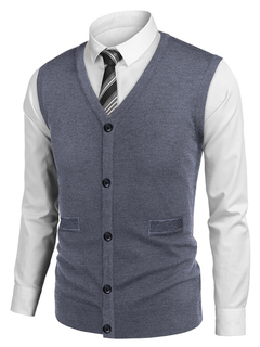 Bequeme lässige Strickjacke - Bennet in Dunkelgrau