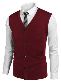 Bequeme lässige Strickjacke - Bennet in Rot