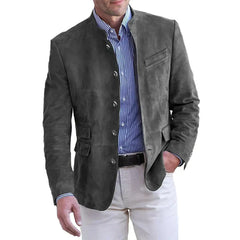 Konrad | Herren klassische Jacke mit Knopfverschluss in Grau