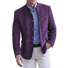 Konrad | Herren klassische Jacke mit Knopfverschluss in Lila