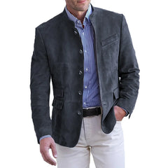 Konrad | Herren klassische Jacke mit Knopfverschluss in Marineblau