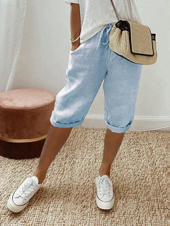 Liv | Sommer-Shorts aus Leinen-Mix (1+1 GRATIS) in Hellblau