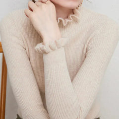 Darcy - Strick-Rollkragenpullover in Beige