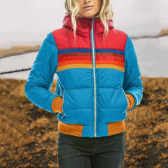 Kuschelig-schicke warme Winterjacke für Frauen - Kathrin in Blau