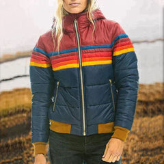 Kuschelig-schicke warme Winterjacke für Frauen - Kathrin in Marineblau