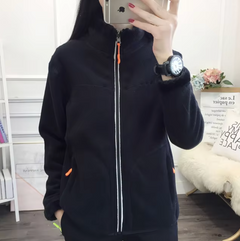 Warme Damen-Fleecejacke - Kira in Schwarz - Frauen