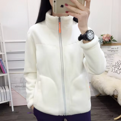 Warme Damen-Fleecejacke - Kira in Weiß - Frauen