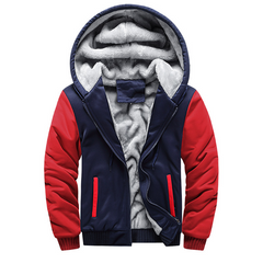 Kuschelige Fleecejacke mit Kapuze - Diether in Rot