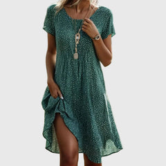 Rynissa - elegantes Midikleid in Grün