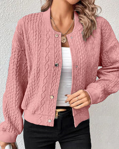 LISE | ELEGANTE STRICKWESTE, MODERNER STIL in Rosa