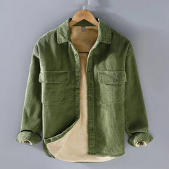 Lässige Herbstjacke für Herren | Cord in Grün