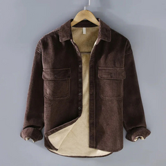 Lässige Herbstjacke für Herren | Cord in Braun