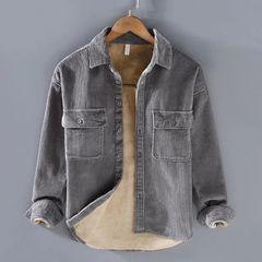 Lässige Herbstjacke für Herren | Cord in Grau