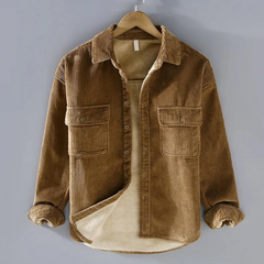 Lässige Herbstjacke für Herren | Cord in Khaki
