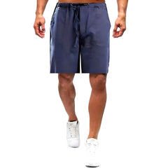 Lässige Shorts aus Leinen für den Strand - Siegmund in Blau