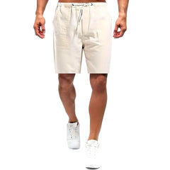 Lässige Shorts aus Leinen für den Strand - Siegmund in Khaki