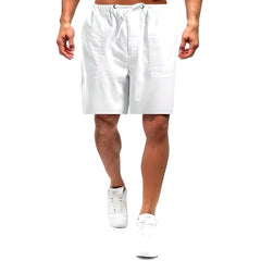 Lässige Shorts aus Leinen für den Strand - Siegmund in Weiß