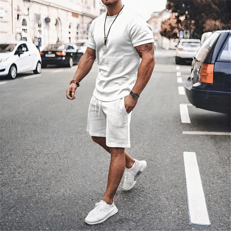 Lässige Shorts und T-Shirt für Herren | Kurzer hose