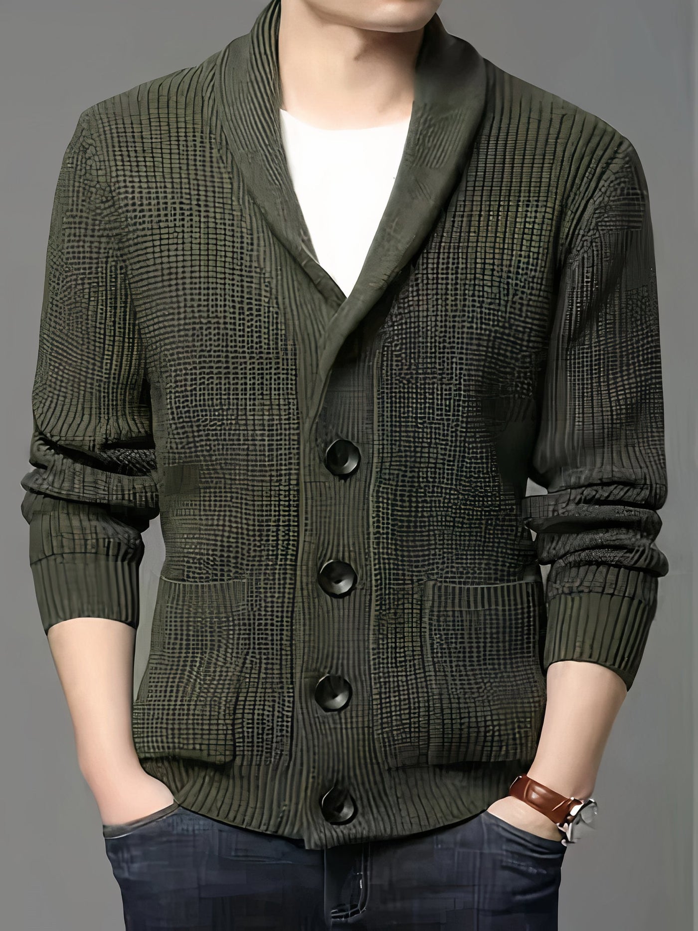 Lässige Winter-Strickjacke für Männer - Rudelle