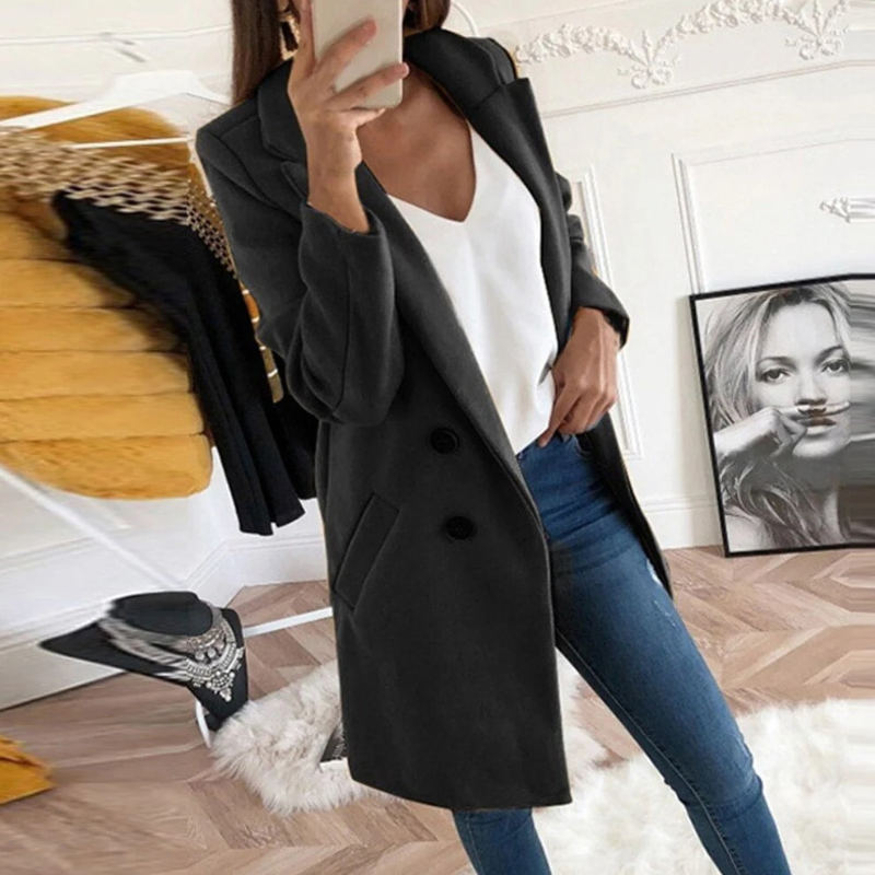 Lässiger Herbstmantel für Damen | Lang